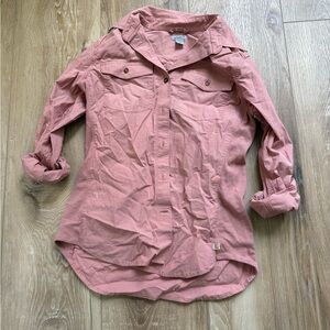 New Carhartt Dusty Rose Button-Up Shirt